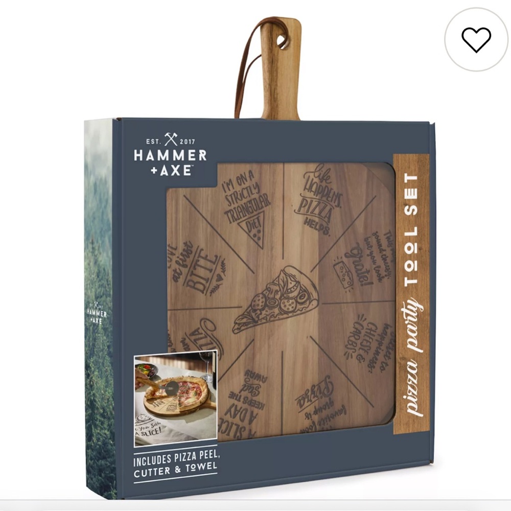 Wooden Pizza Peel Set - Brown